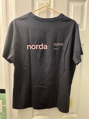 NORDA  Black Short Sleeve Tee with Pink NORDA Logo